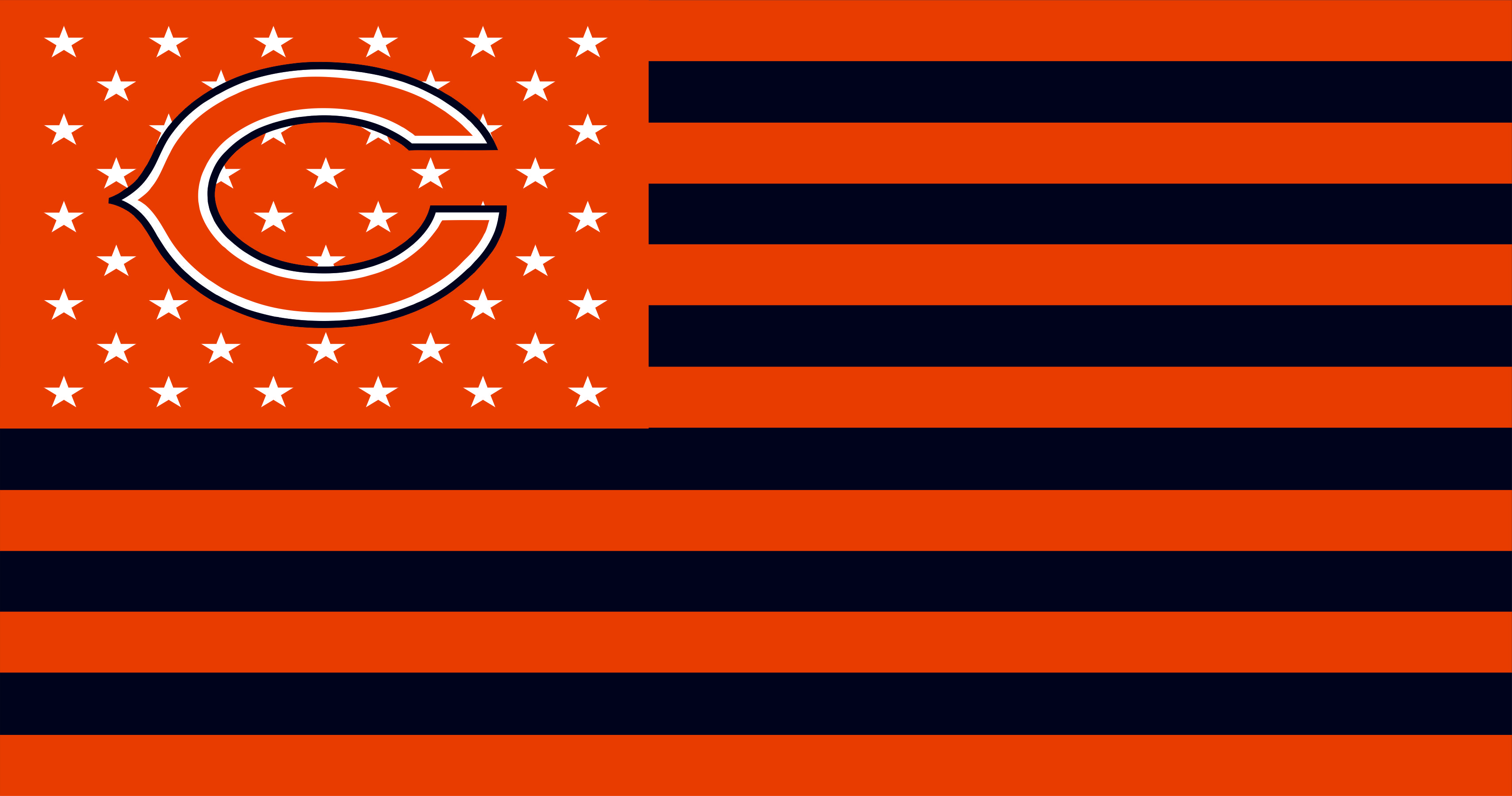 Chicago Bears Flag001 logo vinyl decal